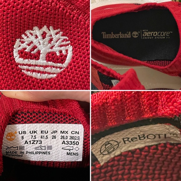 Timberland A1Z73 FLYROAM MEDIUM RED Men's Trainers, Sz 8 EUR 41.5 - Picture 12 of 16